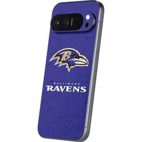 NFL Baltimore Ravens Distressed Pixel 9 Pro XL Skin